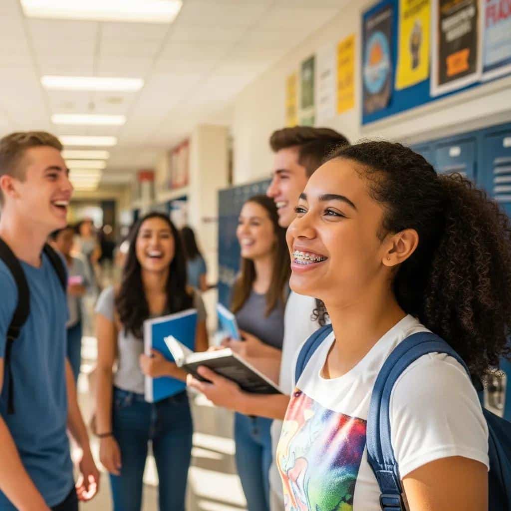 Teenager smiling with metal braces, demonstrating effectiveness for complex cases